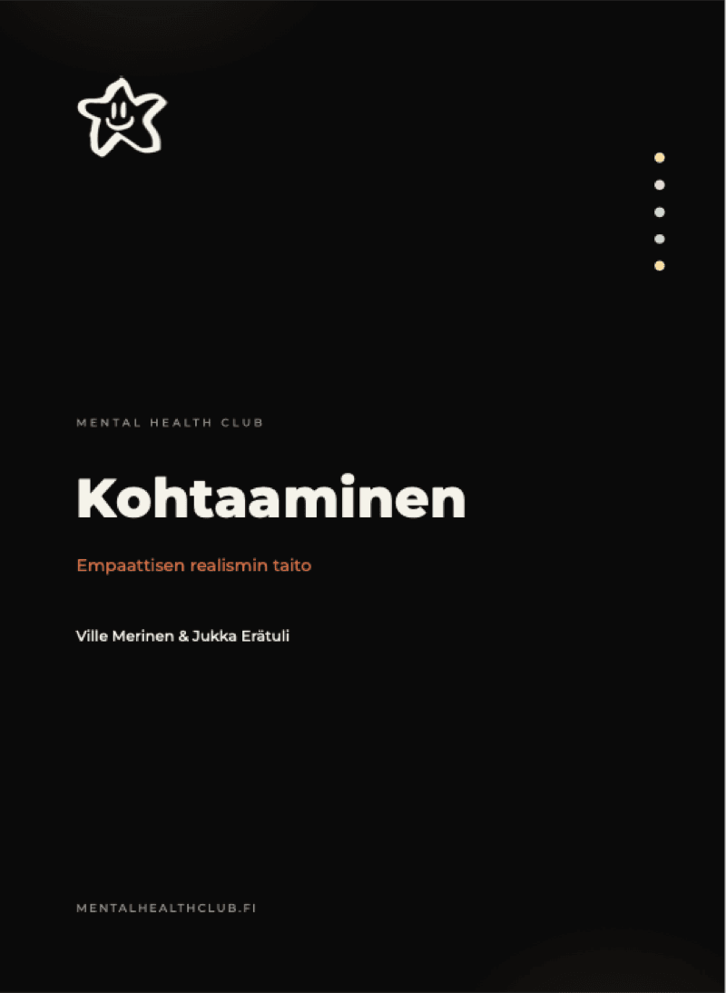 E-kirjan kansi: Kohtaaminen, Empaattisen realismin taito. Ville Merinen ja Jukka Erätuli.